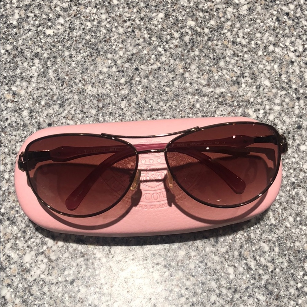 Juicy Couture Deco/S sunglass. Gold/pink w/case